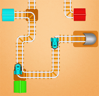 Aide pour le jeu du labyrinthe ferroviaire