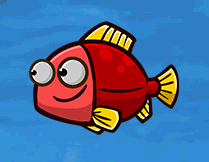 Gif animé, un poisson rouge