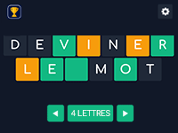 Deviner le mot, jeu de lettres en français