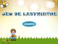 Jeu de labyrinthe en ligne, la fille et les fleurs