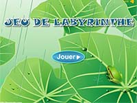 Jeu de labyrinthe en ligne, la grenouille et le nénuphar